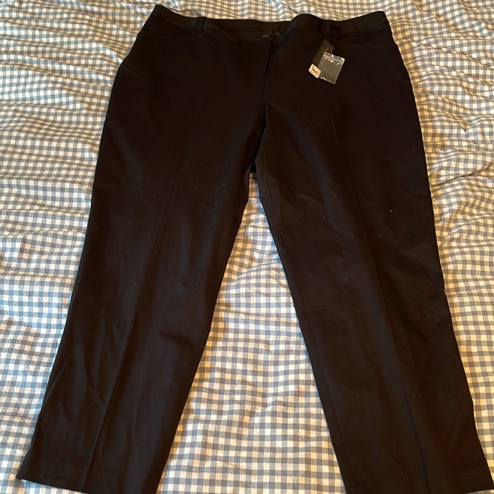 Lane Bryant Size 28w regular Lena Curvy Fit Straight Leg Black Trousers